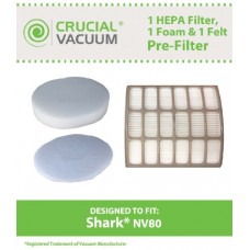 Shark NV80 UV420 HEPA Filter  Foam & Felt Filter  Part # XHF80 & XFF80 - B00C6ZFJVC